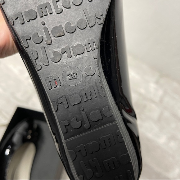 NWOT Marc Jacobs black patent leather wedges 8 - Picture 10 of 10